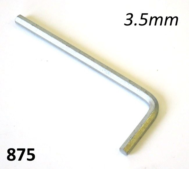 3,5mm allen key for cable nipples Lambretta D/LD (1956-1958) + LI + TV + SX + Special + GP/DL