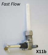 Rubinetto benzina Fast flow uscita laterale Lambretta S1 + S2 + S3 + TV3 + Special + SX + DL + Serveta
