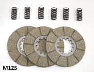 Clutch plates + springs Lambretta A + B + C + LC + D + LD