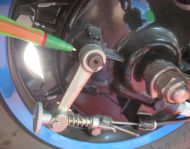 Rasamento per leveraggio freno anteriore Lambretta LI + TV + SX + Special + DL + Serveta
