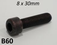8 x 30mm allen screw (burnished / blackened finish) for engine Lambretta A (2nd vers.) + B + C + LC + D + LD