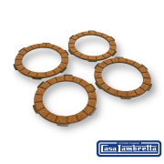 Kit dischi frizione Surflex guarniti in sughero Lambretta LI + TV2/3 + SX + DL + Serveta