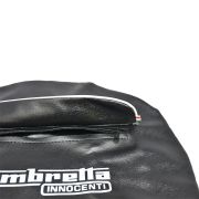 10 inch black spare wheel cover with pocket Lambretta LI + TV + SX + Special + GP/DL + Serveta