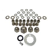 Kit dadi e rondelle inox per ruote Lambretta LI + TV + SX  (mod. pre - 1968)