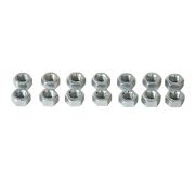 Set of 14 x 6mm 'deep' plain nuts (10mm spanner size) for engine sidecasing cover Lambretta LI + TV2/3 + SX + Special + DL + Serveta + J + Lui