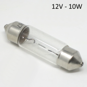 Lampadina a siluro luce posizione 12V - 10W (per accensioni 12V), misura media Lambretta LI + TV + SX + Special + DL