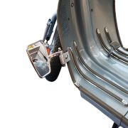 Adjustable rectangular Stadium chromed legshield mirror (left side)