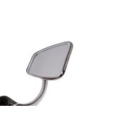 Adjustable rectangular Stadium chromed legshield mirror (left side)