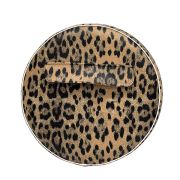 Copri ruota leopardato con tasca per ruota di scorta 3.50-10 piping bianco