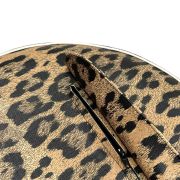 Copri ruota leopardato con tasca per ruota di scorta 3.50-10 piping bianco