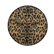 Copri ruota leopardato con tasca per ruota di scorta e piping nero