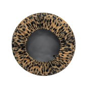 Copri ruota leopardato con tasca per ruota di scorta e piping nero