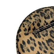 Copri ruota leopardato con tasca per ruota di scorta e piping nero