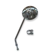 LEFT hand round MEDIUM length stemmed mirror (with round bar clamp)