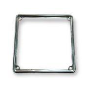 Inox polished number plate surround (170x170mm)