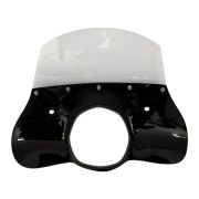 Black 'Classic' model flyscreen for Lambretta SX+ TV+ GT+ Special +Serveta (+ bracket set)