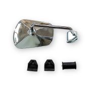 Specchio retrovisore rettangolare con attacco per bordo scudo Lambretta / Vespa
