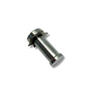 Perno maggiorato +1,00mm con rondella e dado per leva freno / frizione MB Inox Lambretta LI + TV2/3 + SX + DL + Serveta
