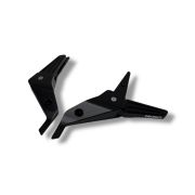 Passenger footboard extension CNC BLACK Lambretta V Special 50 +125 + 200