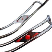 Doppi bordini per scudo replica Ulma con gemme rosse Lambretta LI S3, Special, SX, TV3