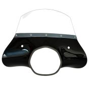 Black 'Classic' model flyscreen for Lambretta SX+ TV+ GT+ Special +Serveta (+ bracket set)