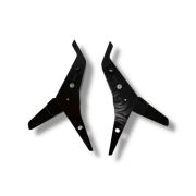 Passenger footboard extension CNC BLACK Lambretta V Special 50 +125 + 200