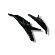 Passenger footboard extension CNC BLACK Lambretta V Special 50 +125 + 200