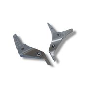 Pedane passeggero CNC ARGENTO Lambretta V Special 50 +125 + 200