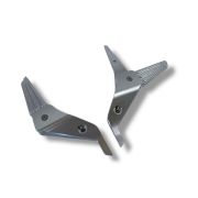 Pedane passeggero CNC ARGENTO Lambretta V Special 50 +125 + 200