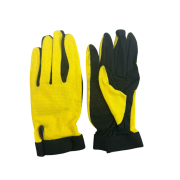 Guanti moto ‘RB Formula’ tessuto resistente giallo