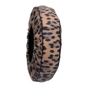 RLC ‘donut’ leopard print 3.50-10 spare wheel cover with black piping