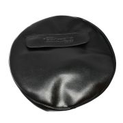 'Rimini Lambretta Centre' black 10" spare wheel cover with pocket + embossed logo
