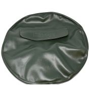 'Rimini Lambretta Centre' green spare wheel cover with pocket + embossed logo