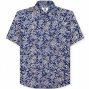 Camicia Lambretta a maniche corte Painsley WHITE/BLUE