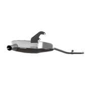 Complete 'Innocenti' exhaust silencer + U bend for Lambretta S3 (WITHOUT mushroom baffle)