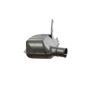 Complete 'Innocenti' exhaust silencer + U bend for Lambretta S3 (WITHOUT mushroom baffle)