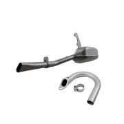 Complete 'Innocenti' exhaust silencer + U bend for Lambretta GP / DL