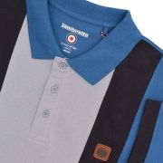 Polo Lambretta 'Vintage Panel'blu (blu navy/blu Ashley)