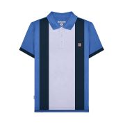 Polo Lambretta 'Vintage Panel'blu (blu navy/blu Ashley)