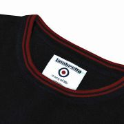 Maglione Lambretta lavorato a maglia con riga Blu Navy/Vino
