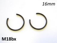 Pair of 16mm piston circlips for Casa 185 + Casa 225 + kit SS200 + SS225 + SSR + similar
