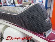 Sella sportiva RLC Dante Sportback nera + blu Lambretta LI + TV + SX + Special + GP/DL +Serveta