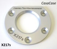 Piastra per cuscinetto ruota posteriore (anodizzato ARGENTO) per blocco motore CasaCase