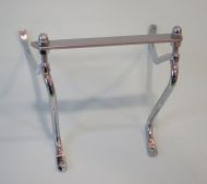 Chromed inside legshield wheel carrier accessory for Lambretta J (9" + 10" wheel versions)