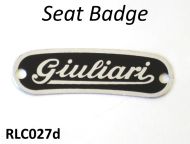 'Giuliari'  seat frame badge