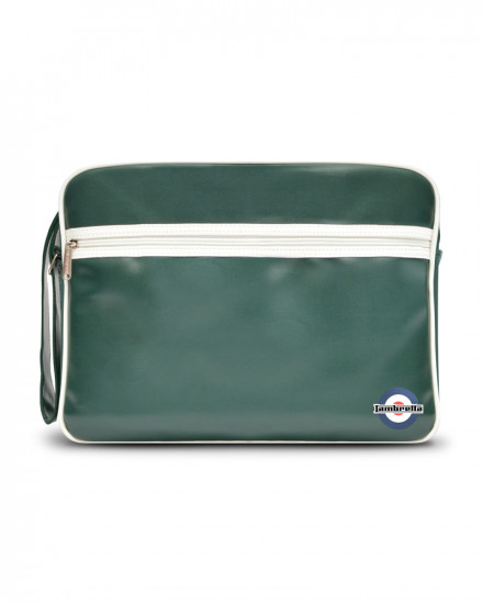 Borsa con tracolla Lambretta verde/bianco