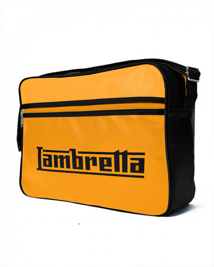 Borsa con tracolla Lambretta nero/giallo ocra