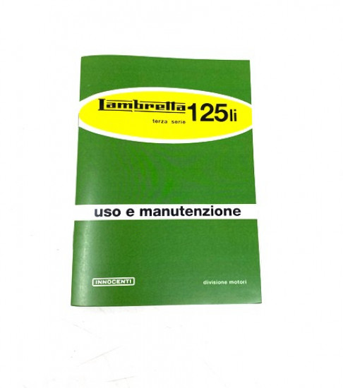 Libretto uso e manutenzione Lambretta 125 LI 3a. Serie