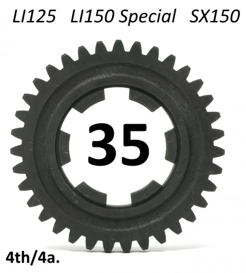 Ingranaggio 4a marcia Z35 per Lambretta  LI125 + Special 150 + SX150