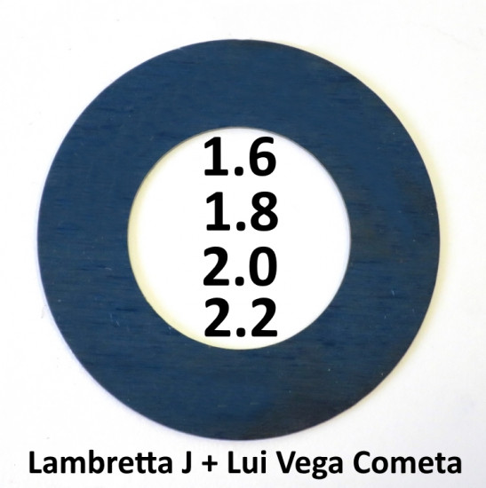 Spessore rasamento 1,6mm per 1a. marcia per Lambretta J + Lui